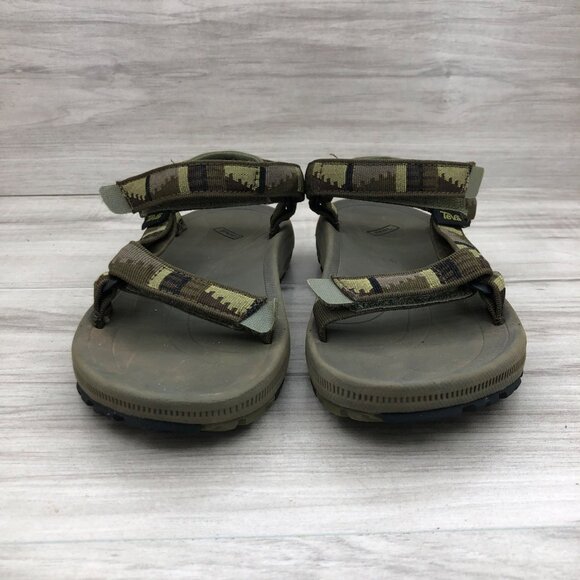 Teva Sandals Kids 2 Hurricane Green Hook and Loop Adjustable Strap Outdoor Shoes - Picture 7 of 11